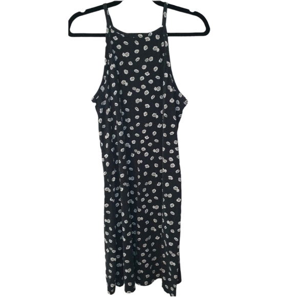 Pink Rose Dress Daisy print A-line pullover Spaghetti strap Women's Size L - Picture 1 of 9